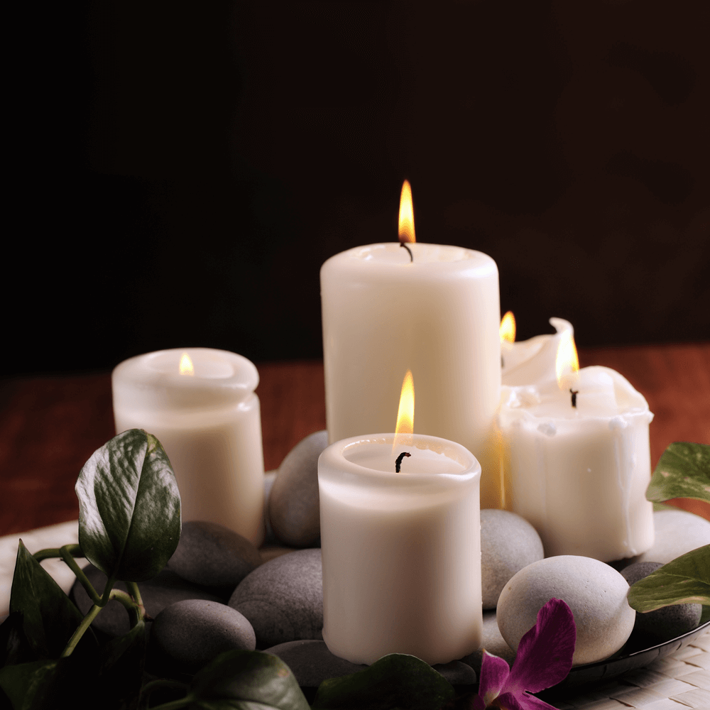 Burning candles