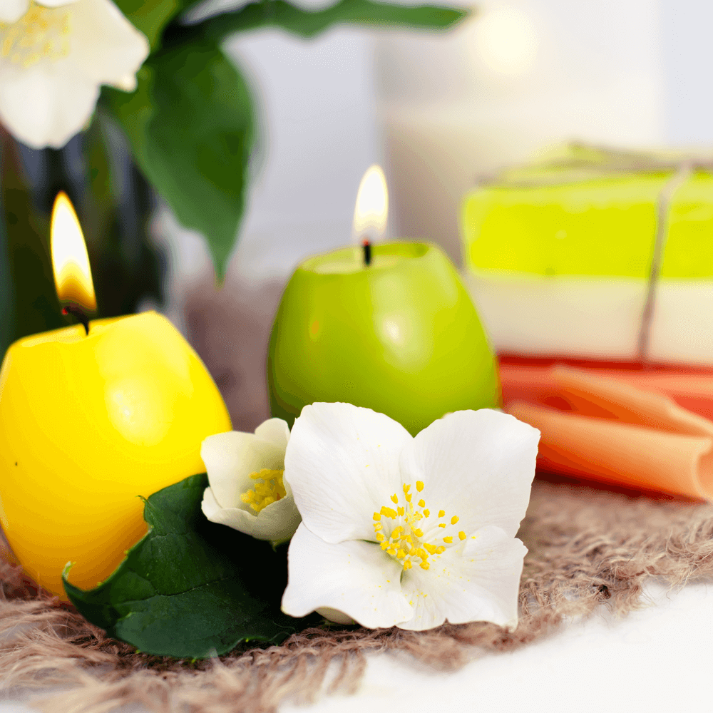 Burning candles