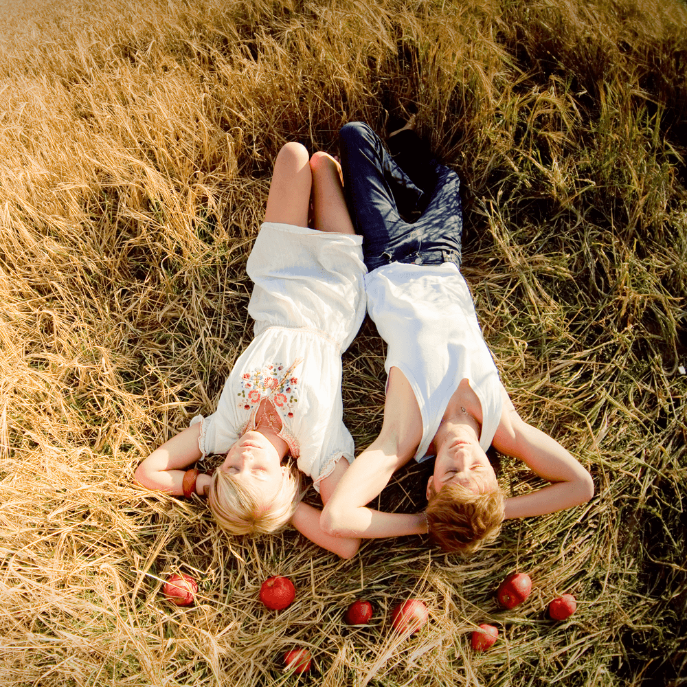 Young beautiful couple in love