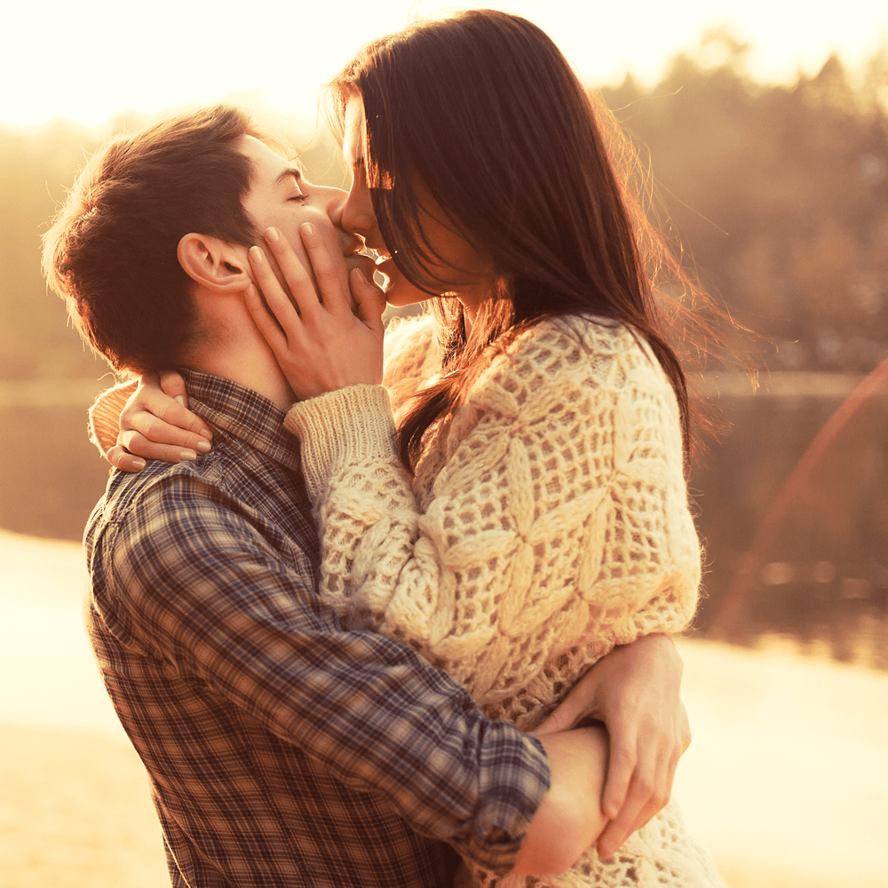 Young beautiful couple in love