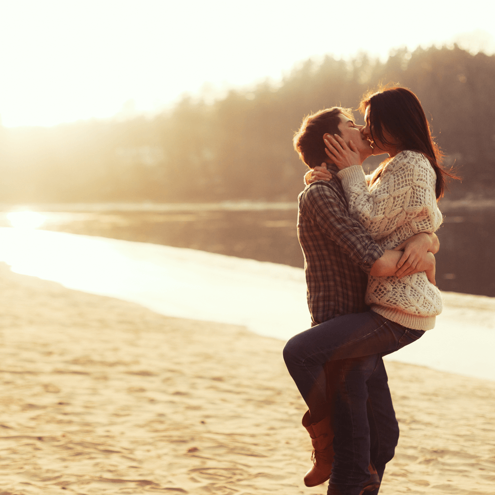 Young beautiful couple in love